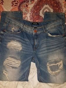 distressed jeans